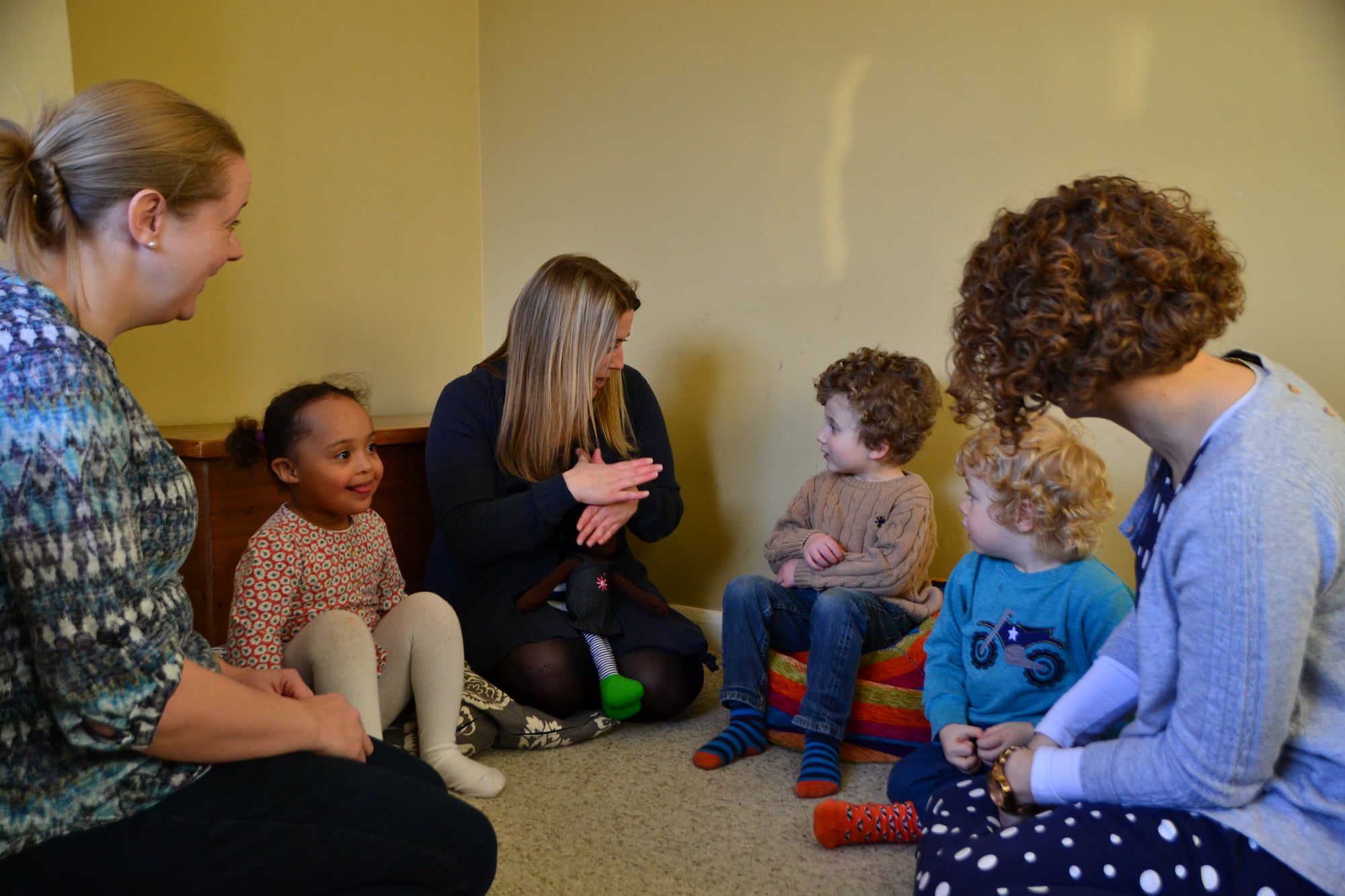 Speech and Language Therapy service staff with children
