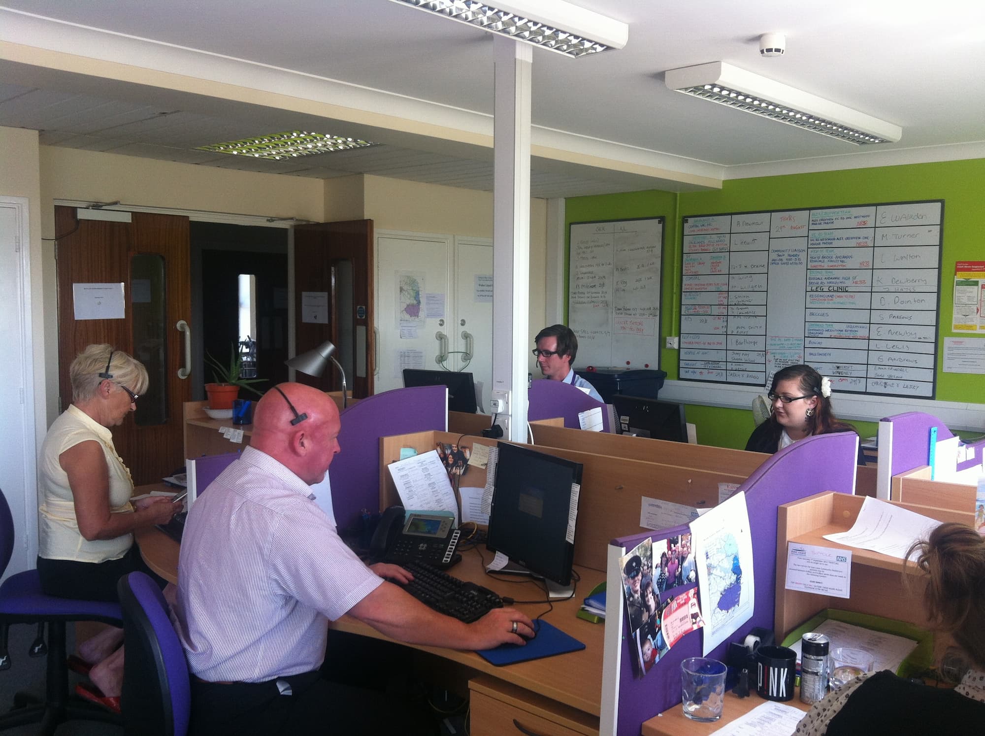 Staff in the ECCA team working at their desks