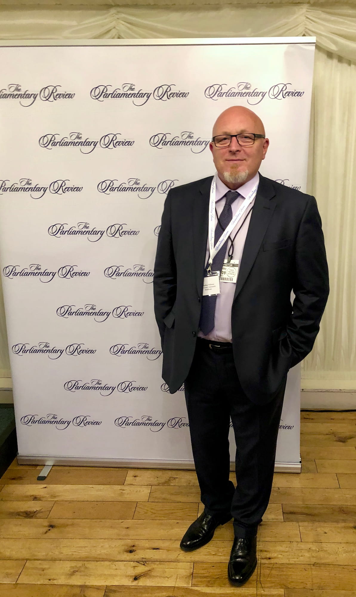 ECCH's CEO Jonathan Williams posing for picture at the Parlimentary Review 2019