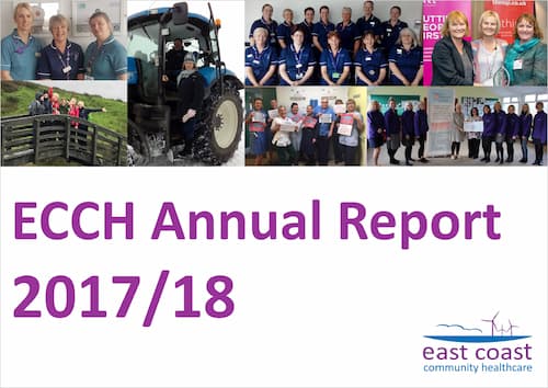 ECCH Annual Report 2017 18 front page image